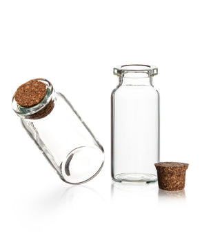 20 Stück 10 ml Glasfläschchen mit Korken ca. 5x2cm - Ideal als Gastgeschenk für Hochzeit 4