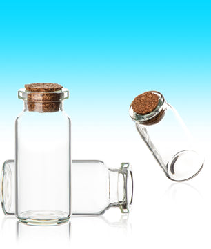 20 Stück 10 ml Glasfläschchen mit Korken ca. 5x2cm - Ideal als Gastgeschenk für Hochzeit 6