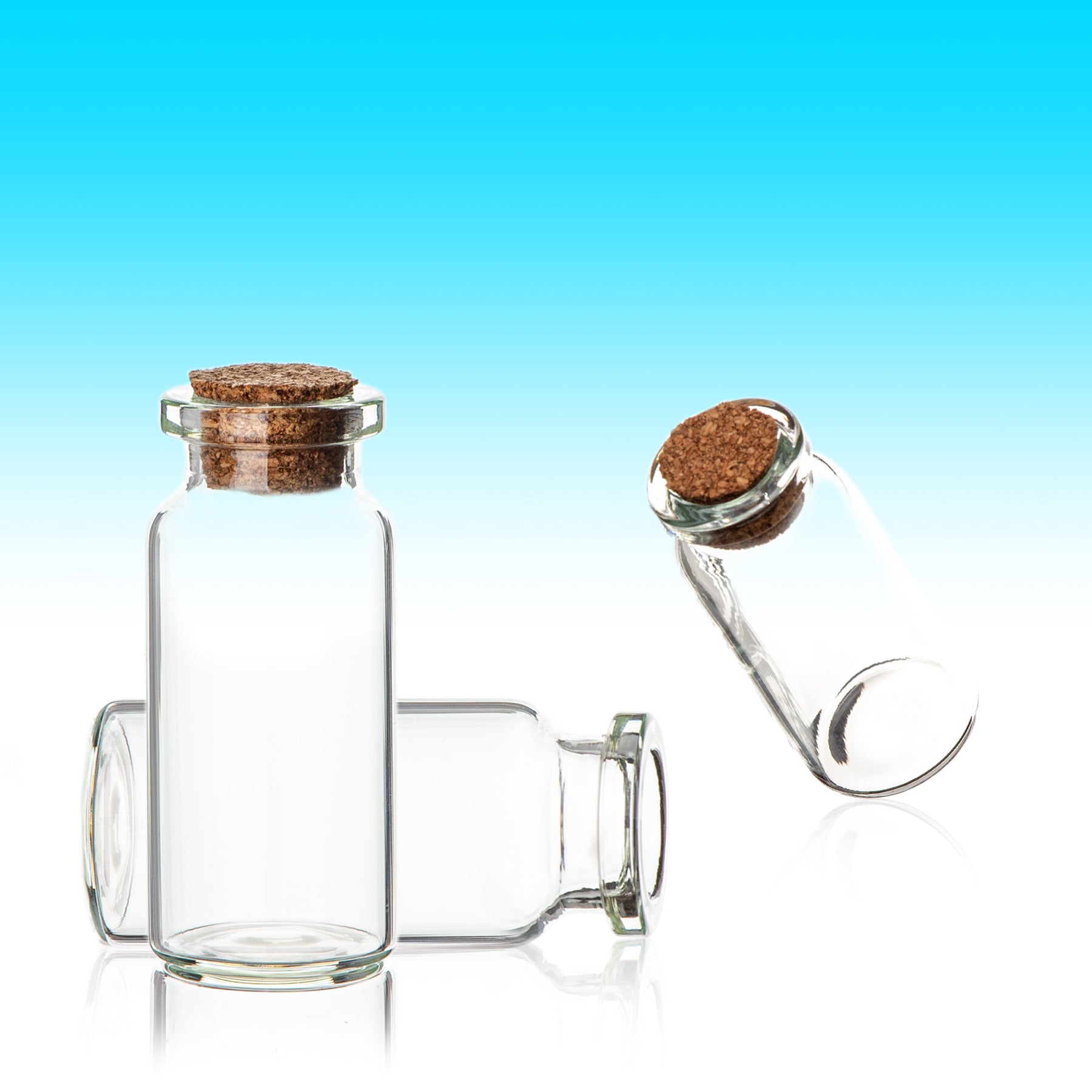 40 Stück 10 ml Glasfläschchen mit Korken ca. 5x2cm - Ideal als Gastgeschenk für Hochzeit 6