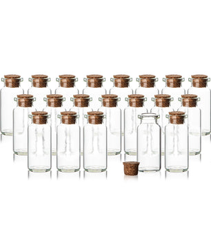 80 Stück 10 ml Glasfläschchen mit Korken ca. 5x2cm - Ideal als Gastgeschenk für Hochzeit 2