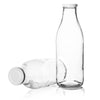 BigDean 8x Glasflasche leer mit Schraubverschluss TO48 weiß 1L – Flasche zum selbst befüllen mit Twi 2