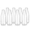 BigDean 8x Glasflasche leer mit Schraubverschluss TO48 weiß 1L – Flasche zum selbst befüllen mit Twi 6