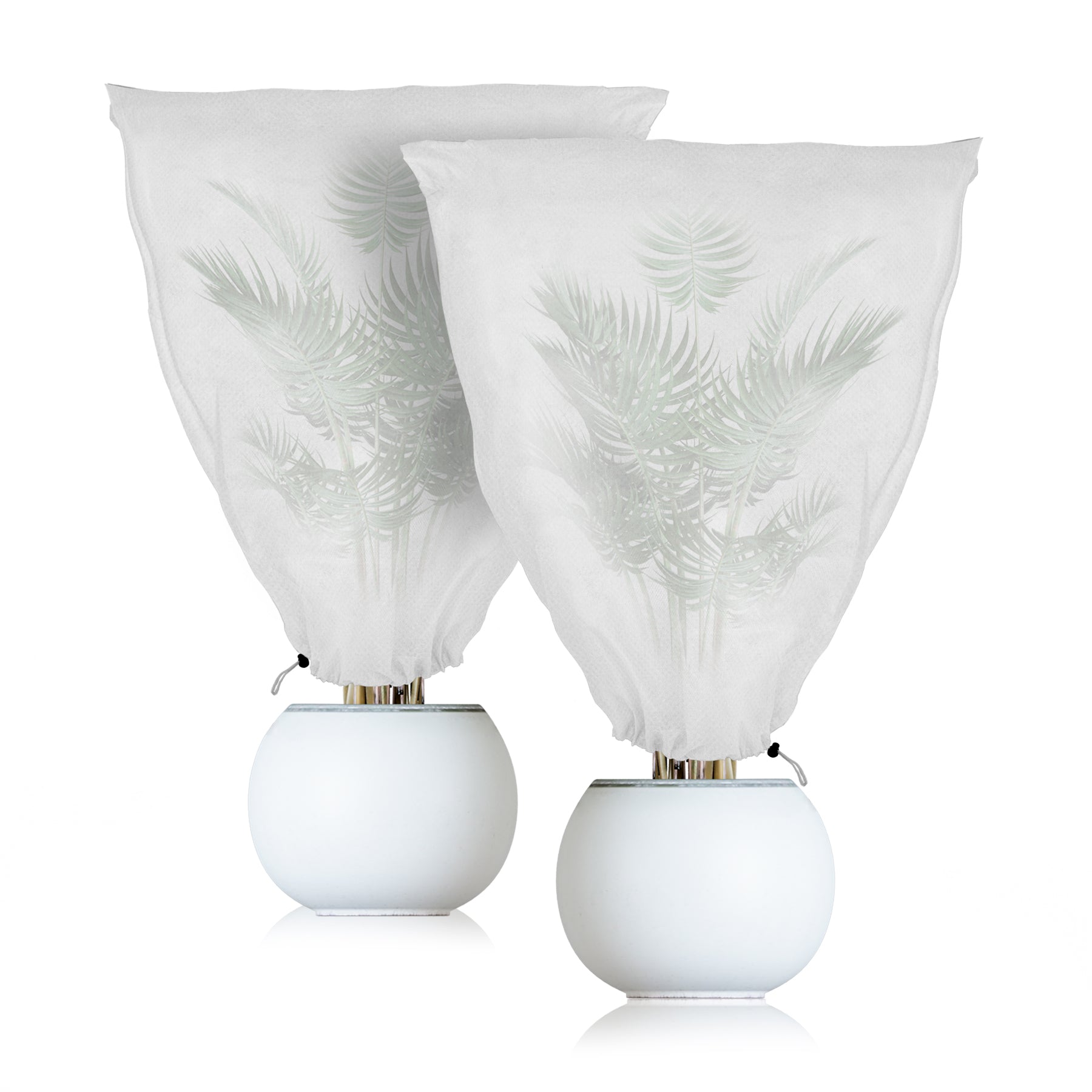 OTS-E  BigDean 2er Set Winterschutz Kübelpflanzensack 110 x 150 cm Pflanzenschutzsack Wintervlies Schutzhaube Vlieshaube für Pflanzen Winterabdeckung extra stark