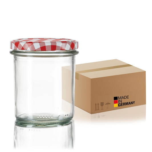 BigDean 60x Sturzgläser 363ml - Einmachgläser TO 82 - Made in Germany - Marmeladengläser mit Schraub-Deckel - Einkochgläser Twist-Off-Gläser