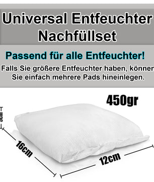 BigDean 6 x 400g Luftentfeuchter Nachfüllpack Feuchtigkeits-Stopper Nachfüll-Beutel Granulat –  6