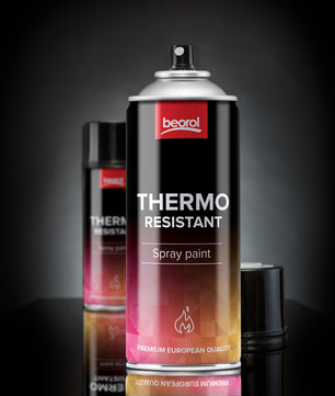 6x Thermolack Schwarz, matt - Ofenlack Auspufflack 400ml Sprühlack Farbspray für Ofen & Grill 6