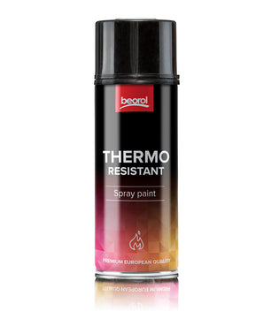 Thermolack Schwarz, matt - Ofenlack Auspufflack 400ml Sprühlack Farbspray für Ofen & Grill