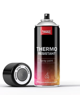 Thermolack Schwarz, matt - Ofenlack Auspufflack 400ml Sprühlack Farbspray für Ofen & Grill 2