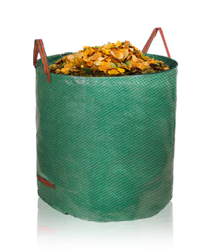 A  BigDean Laubsammler Gartenabfallsack 500L – 150g/m² selbststehend 3 Griffe robust wasserdicht & faltbar Laubsack groß & stabil Gartensack Grünschnitt Gartenabfall Müllsack für Garten