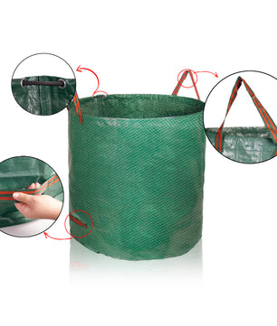 BigDean 3x 500L Laubsammler Gartenabfallsack– 150g/m² selbststehend 4 Griffe robust wasserdicht  3