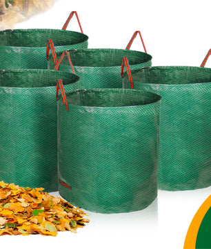 BigDean 5x 500L Laubsammler Gartenabfallsack– 150g/m² selbststehend 4 Griffe robust wasserdicht  6