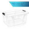 BigDean 2er Set Aufbewahrungsbox mit Deckel transparent 32L + Clipverschluss Stapelbox Ordnungsbox  3