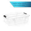 BigDean Aufbewahrungsbox mit Deckel transparent 21L + Clipverschluss Stapelbox Ordnungsbox Schuhbox 3