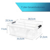 BigDean Aufbewahrungsbox mit Deckel transparent - 7L + Clipverschluss - Stapelbox Ordnungsbox Clipbo 6