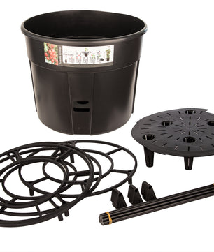 Tomatentopf mit Rankhilfe & Wasserspeicher - Tomaten Pflanzkübel 28L - Tomatenkübel 3