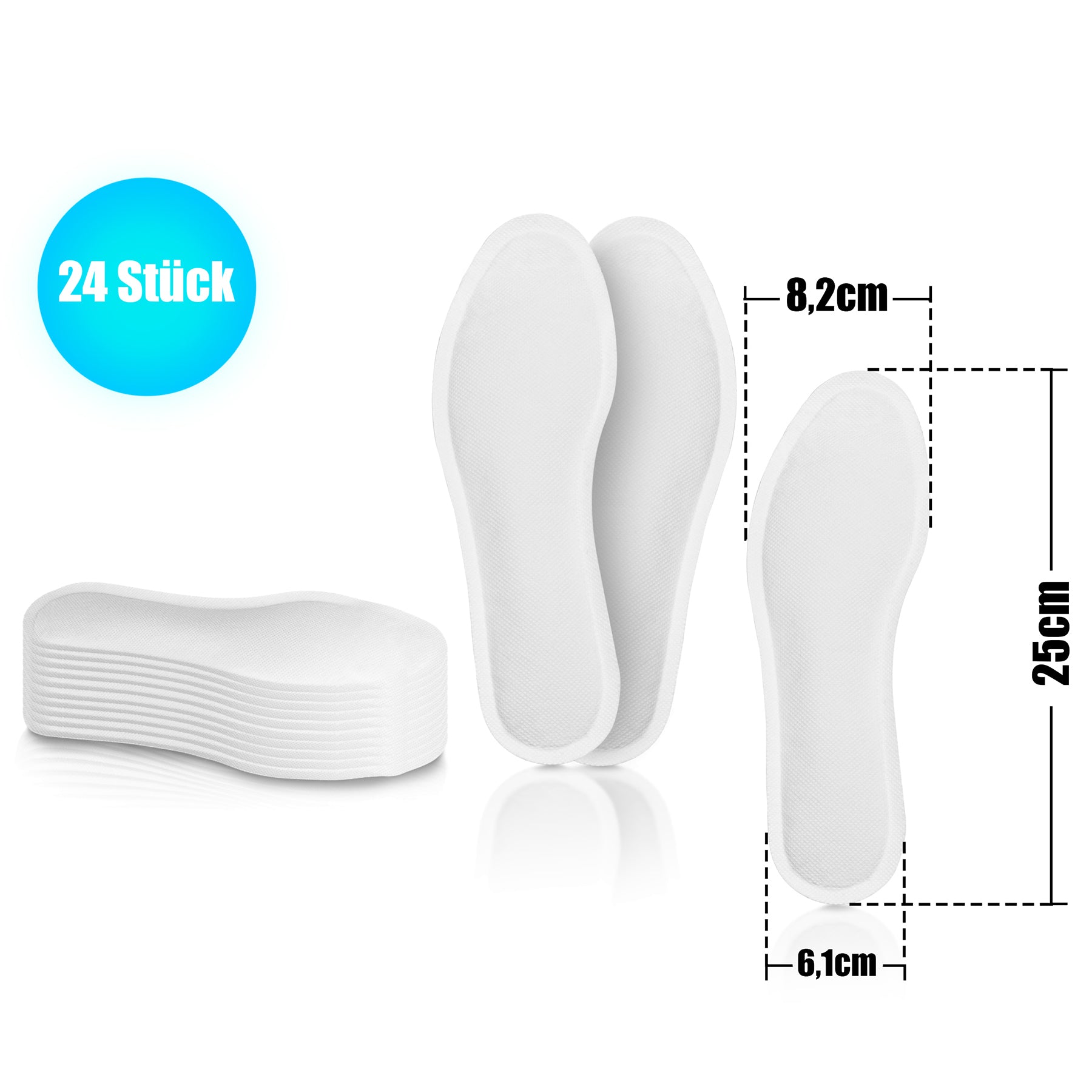 BigDean 24 Paar beheizbare Einlegesohlen dünn und flexibel in Einheitsgröße - Wärmesohlen für Schuhe 6
