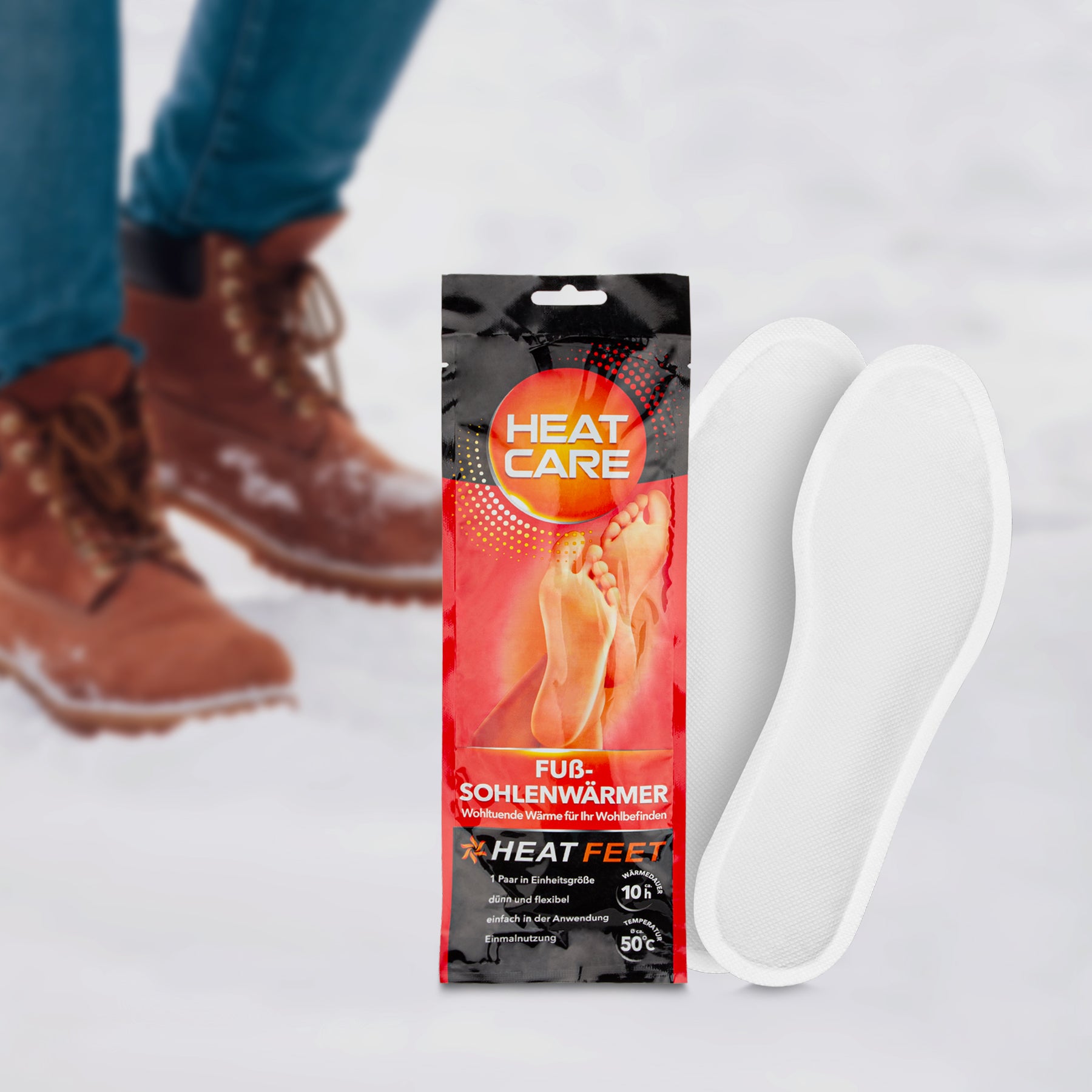 BigDean 10 Paar beheizbare Einlegesohlen dünn und flexibel in Einheitsgröße - Wärmesohlen für Schuhe 5