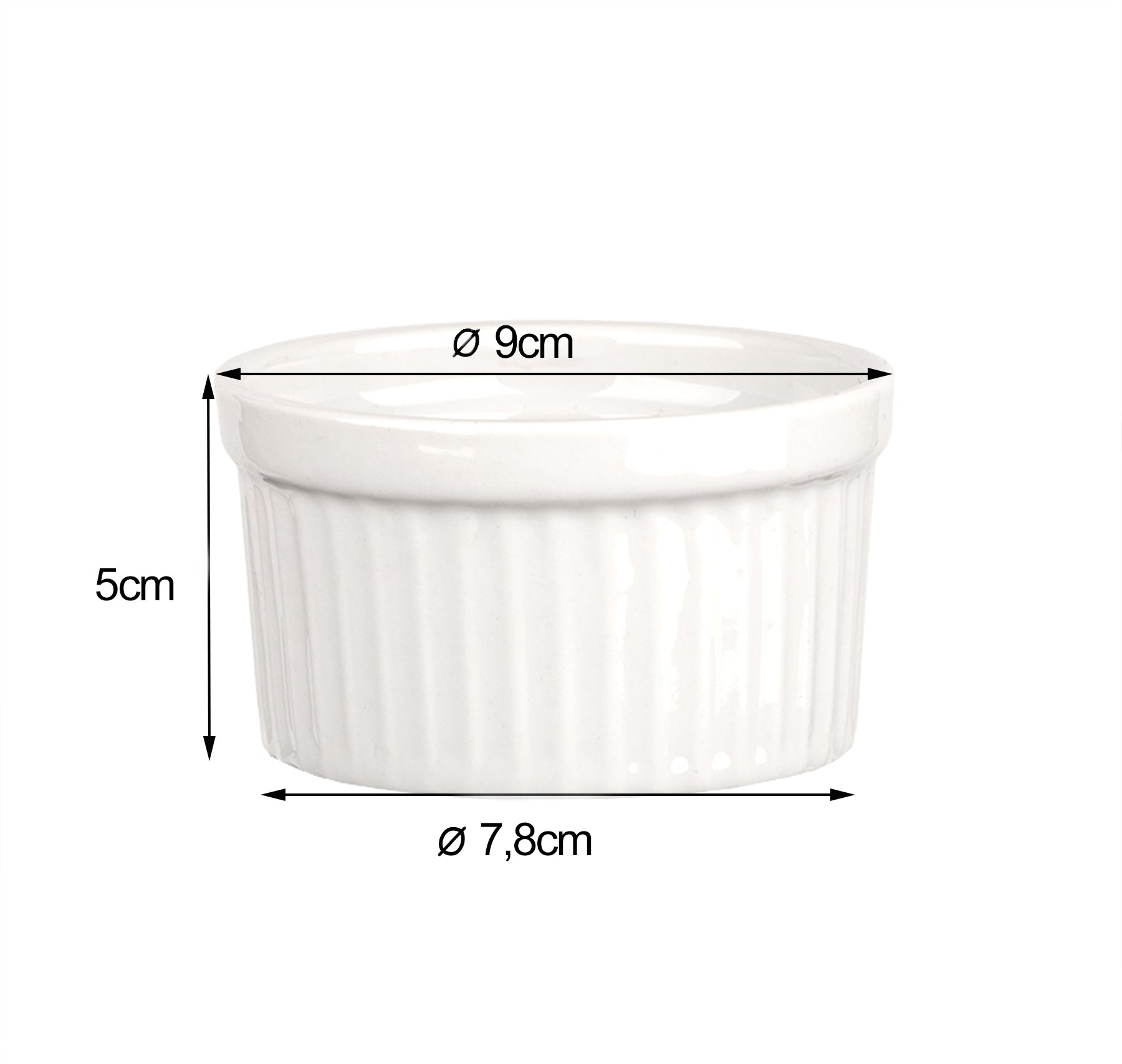 12x Ragout Fin-Schalen 9 cm 200 ml - Weiß - Feuerfest - Aus Keramik - Für Crème Brûlée, Würzfleisch 5