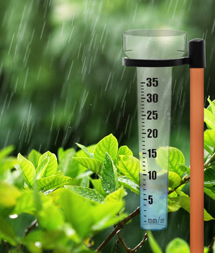 BigDean 2x Regenmesser Niederschlagsmesser - Für 1-35 mm Messungen - Einfach abzulesen 2