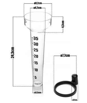BigDean 2x Regenmesser Niederschlagsmesser - Für 1-35 mm Messungen - Einfach abzulesen 6