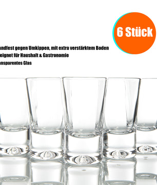 6er Set Schnapsgläser 2cl - Shot Gläser für Tequila, Wodka, Ouzo, Sambuca etc. - Stamperl 3