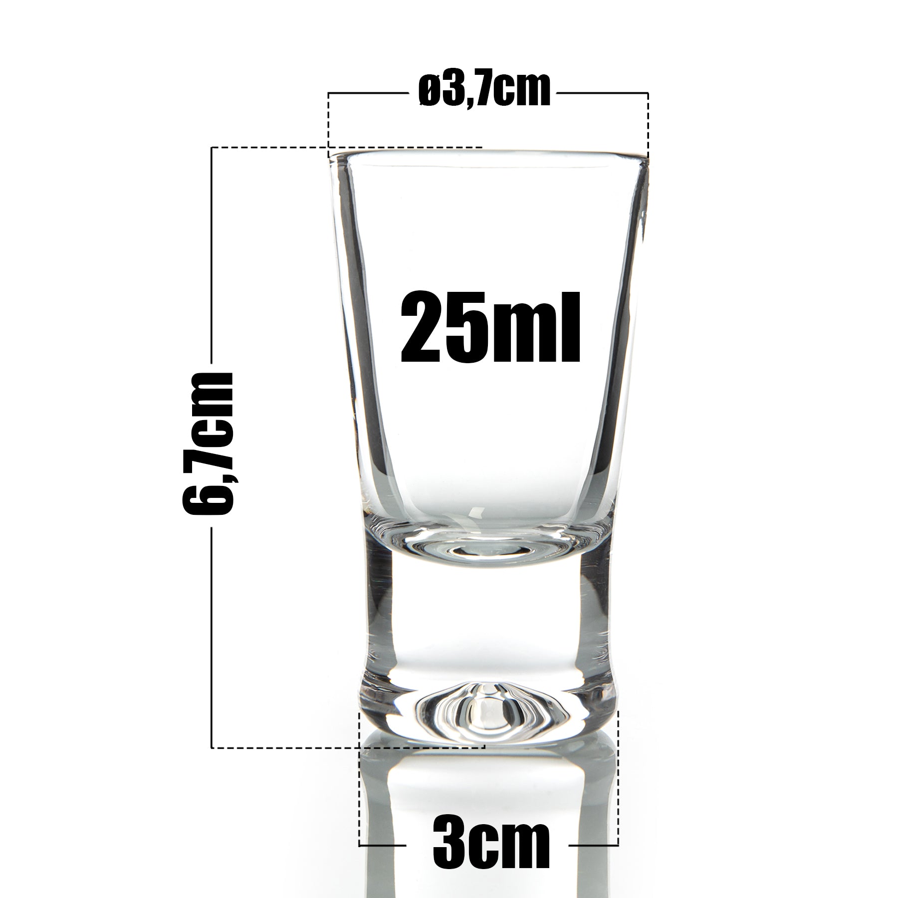24er Set Schnapsgläser 2cl - Shot Gläser für Tequila, Wodka, Ouzo, Sambuca etc. - Stamperl 2