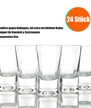 24er Set Schnapsgläser 2cl - Shot Gläser für Tequila, Wodka, Ouzo, Sambuca etc. - Stamperl 3