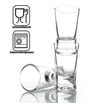 24er Set Schnapsgläser 2cl - Shot Gläser für Tequila, Wodka, Ouzo, Sambuca etc. - Stamperl 6