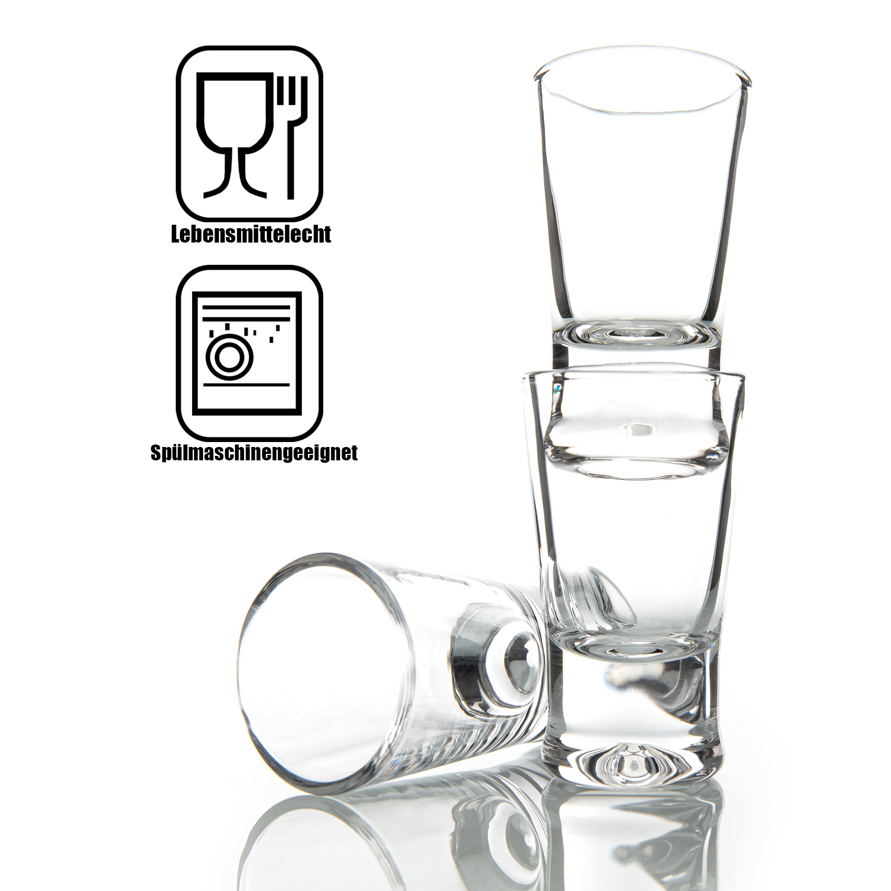 24er Set Schnapsgläser 2cl - Shot Gläser für Tequila, Wodka, Ouzo, Sambuca etc. - Stamperl 6