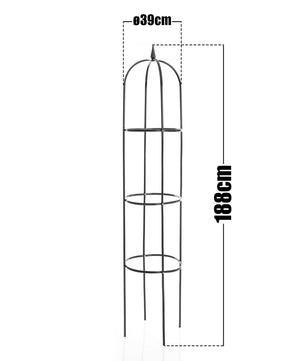 Rankhilfe Rosenbogen 40 x 200 cm grün wetterfest – Obelisk Rankturm Rosenstütze  2