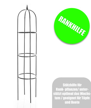 Rankhilfe Rosenbogen 40 x 200 cm grün wetterfest – Obelisk Rankturm Rosenstütze  3