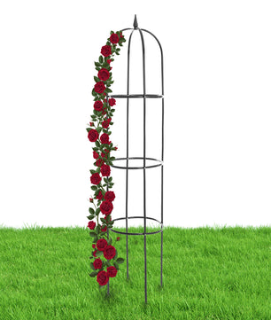 Rankhilfe Rosenbogen 40 x 200 cm grün wetterfest – Obelisk Rankturm Rosenstütze  5