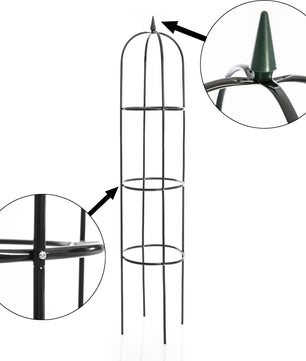 Rankhilfe Rosenbogen 40 x 200 cm grün wetterfest – Obelisk Rankturm Rosenstütze  6