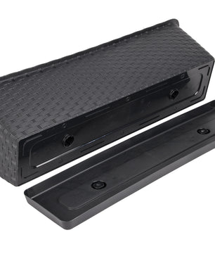 2er Set Blumenkasten mit Untersetzer 60 cm lang Rattan-Optik anthrazit - aus PP-Kunststoff 4