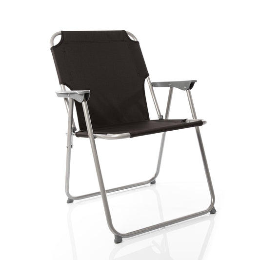 BigDean Klappstuhl Schwarz Campingstuhl Faltstuhl Angelstuhl robust klappbar bis 120kg image 1