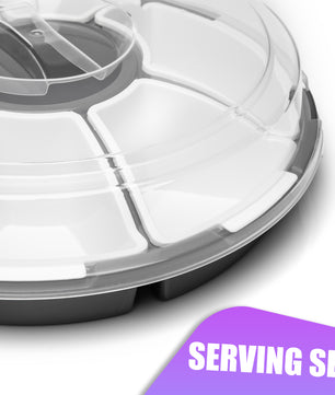 Snackschale Servierplatte Servierschalen Set - Servierset mit 6 Schalen und Deckel 5