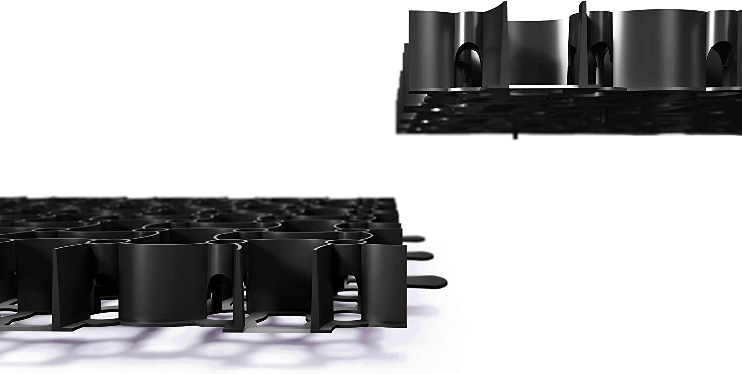BigDean 20x Rasengitter Paddockplatte SCHWARZ 50x50 cm Rasenmatten Rasenwaben Kiesgitter Parkplatzrasen 5 m² image 5