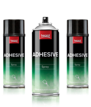 3x Sprühkleber Industriekleber - 400 ml Sprühdose transparent extra stark Kraftsprühkleber