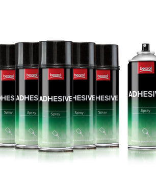 6x Sprühkleber Industriekleber - 400 ml Sprühdose transparent extra stark Kraftsprühkleber