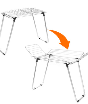 Flügelwäscheständer 30m Trockenlänge mit extra dicken Leinen - extra großer Wäscheständer 6