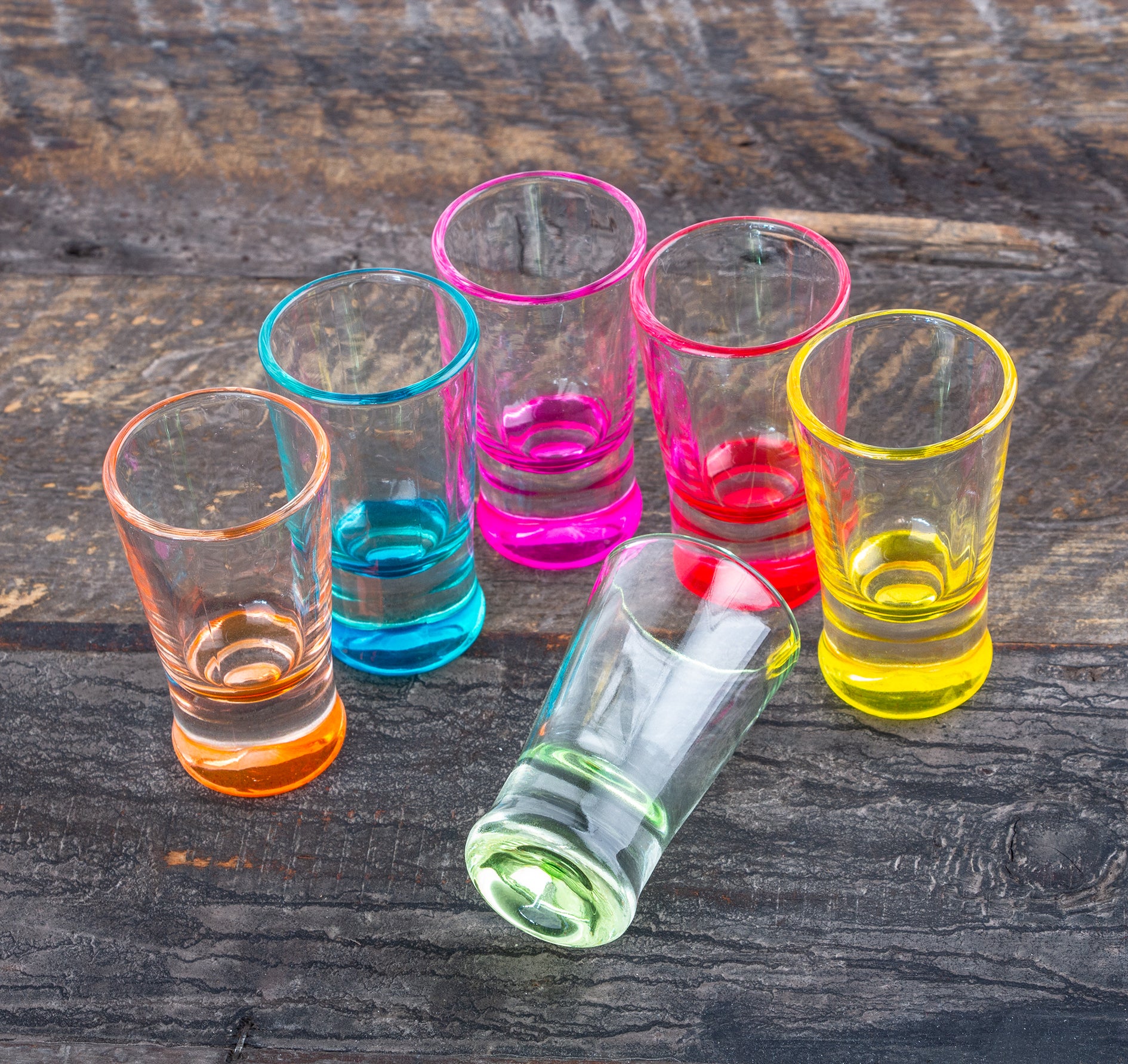 BigDean 6er Set Schnapsgläser 2cl – farbige Shot Gläser für Tequila, Wodka, Ouzo, Sambuca etc. - Sta 5