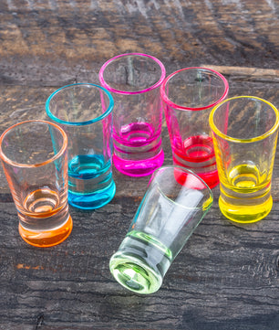 BigDean 24er Set Schnapsgläser 2cl – farbige Shot Gläser für Tequila, Wodka, Ouzo, Sambuca etc. 5