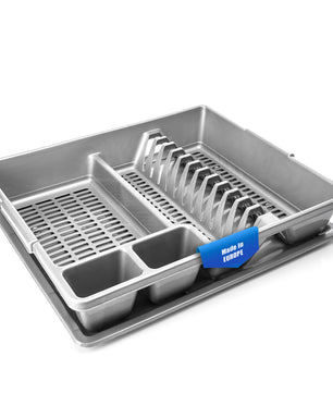 Abtropfgestell Abtropfgeschirr Schale grau 48x39x9,5cm cm (LxBxH) Geschirrkorb Abtropfkorb