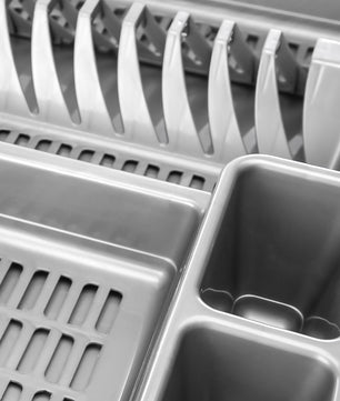 BigDean Abtropfgestell Abtropfgeschirr Schale grau 48x39x9,5cm cm (LxBxH) Geschirrkorb Abtropfkorb 2