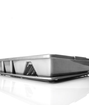 BigDean Abtropfgestell Abtropfgeschirr Schale grau 48x39x9,5cm cm (LxBxH) Geschirrkorb Abtropfkorb 3