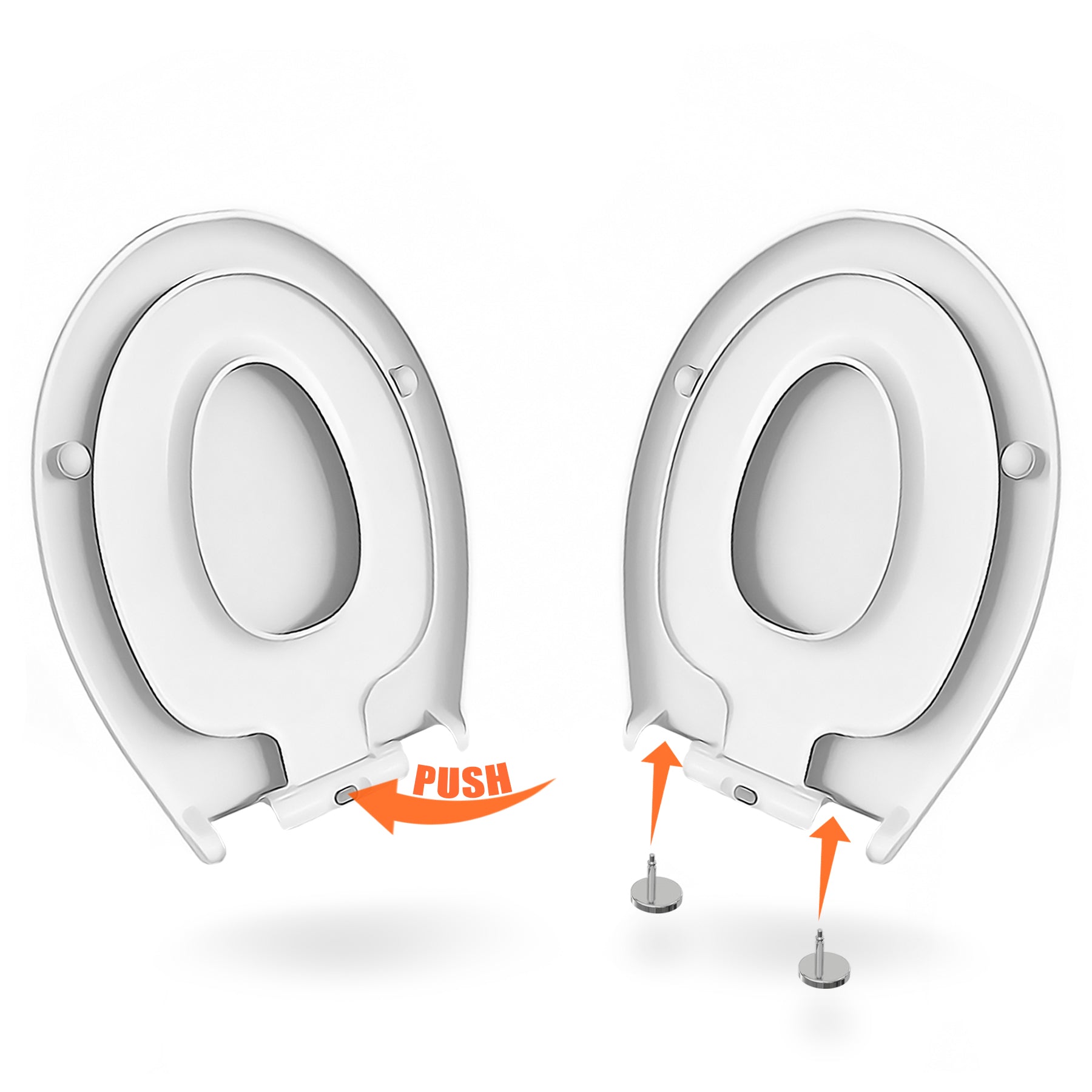 Family WC Sitz mit Absenkautomatik + Kinder Toilettensitz oval weiß Quick Release Funktion 3