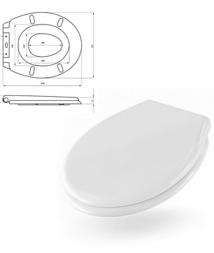 Family WC Sitz mit Absenkautomatik + Kinder Toilettensitz oval weiß Quick Release Funktion 5