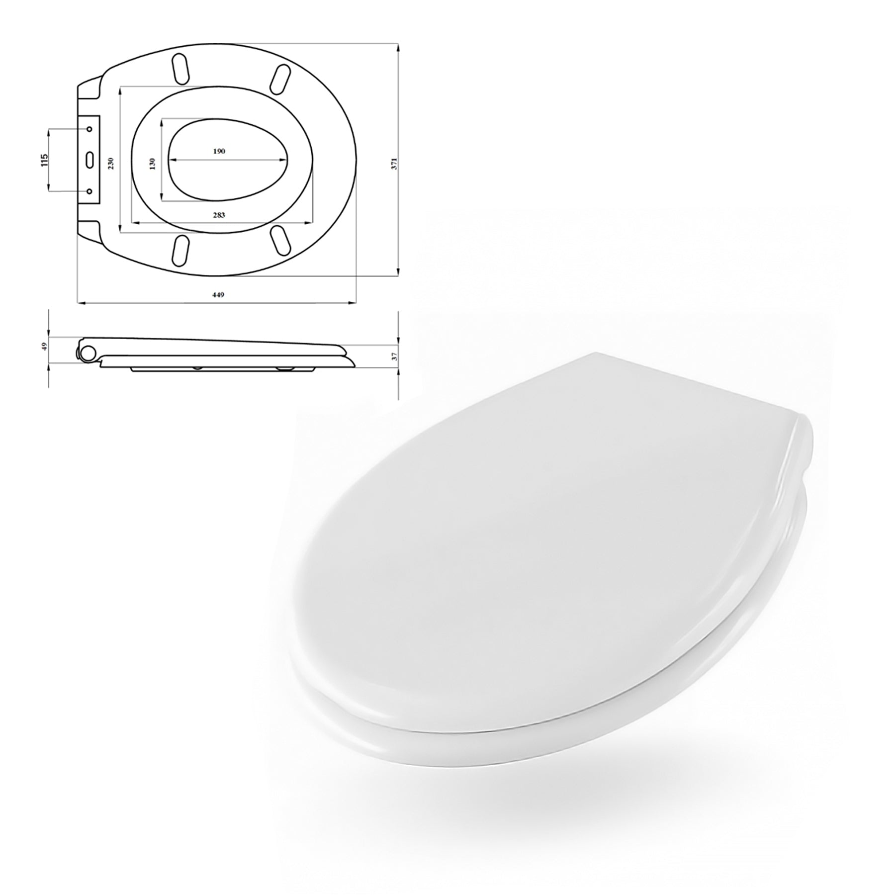 Family WC Sitz mit Absenkautomatik + Kinder Toilettensitz oval weiß Quick Release Funktion 5
