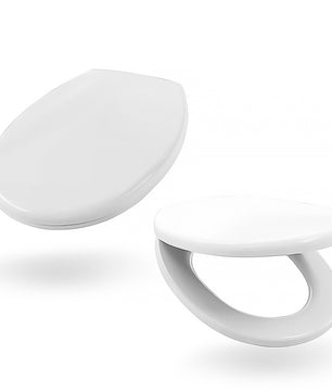 WC Sitz mit Absenkautomatik oval Duroplast weiß bis 150kg belastbar Quick Release Funktion 2