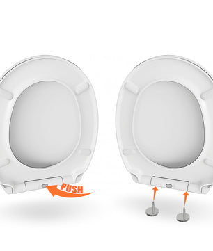 WC Sitz mit Absenkautomatik oval Duroplast weiß bis 150kg belastbar Quick Release Funktion 3